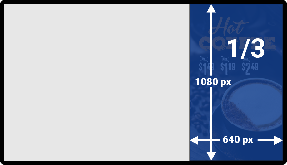 One-Third screen: Landscape Column