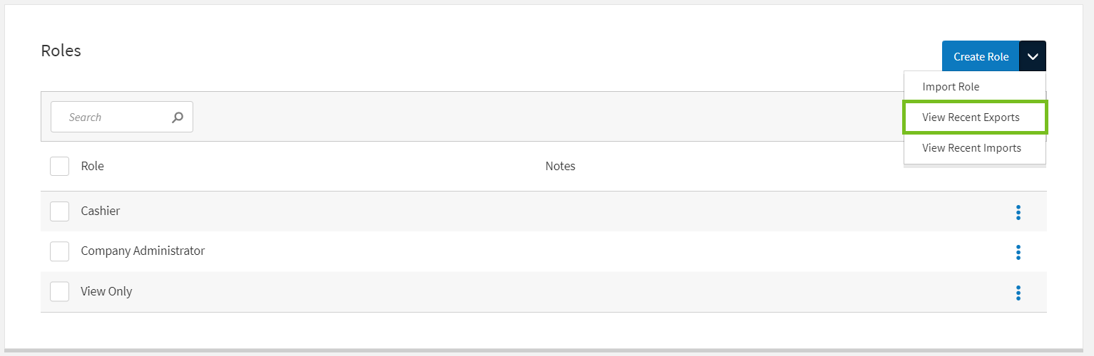 PRMA-5107_XOP_Roles_Import_Role_Dropdown_View_Recent_Exports.png